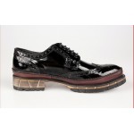 Black Green Patent Leather Lace Up Mens Classy Oxfords Dresss Shoes